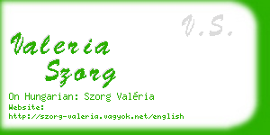 valeria szorg business card